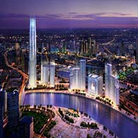 天津環(huán)球金融中心修建過程中使用永磁吊